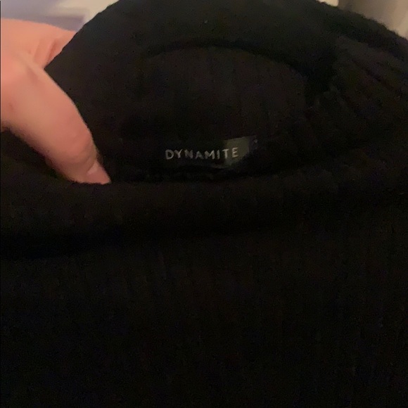 Black Dynamite Cropped Turtle Neck - Picture 2 of 2